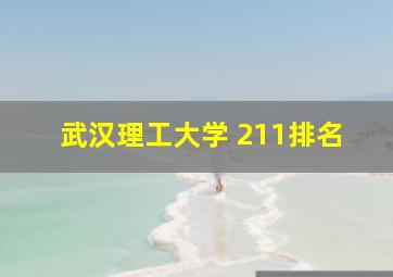 武汉理工大学 211排名